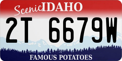 ID license plate 2T6679W