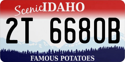 ID license plate 2T6680B