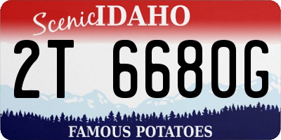 ID license plate 2T6680G