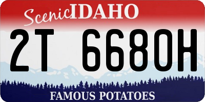 ID license plate 2T6680H