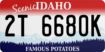 ID license plate 2T6680K
