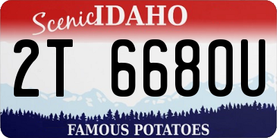 ID license plate 2T6680U