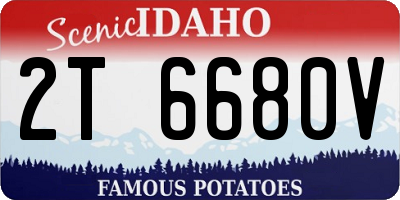 ID license plate 2T6680V