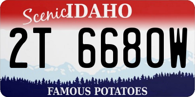 ID license plate 2T6680W