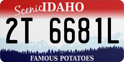 ID license plate 2T6681L