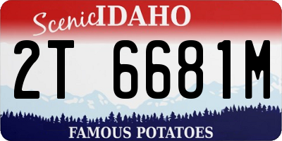 ID license plate 2T6681M