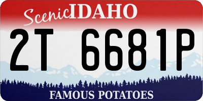 ID license plate 2T6681P