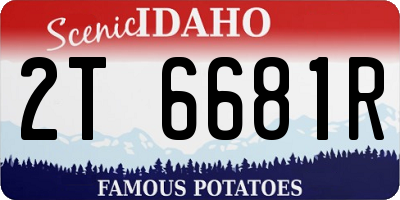 ID license plate 2T6681R