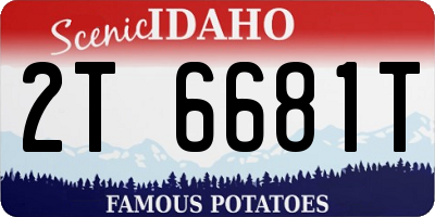 ID license plate 2T6681T