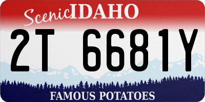 ID license plate 2T6681Y