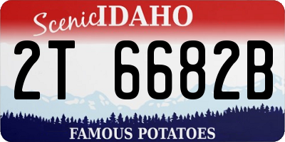 ID license plate 2T6682B