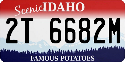 ID license plate 2T6682M