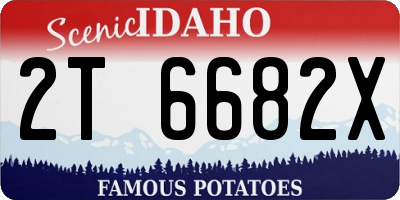 ID license plate 2T6682X