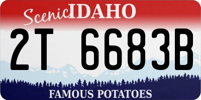 ID license plate 2T6683B