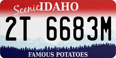 ID license plate 2T6683M