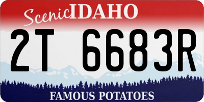 ID license plate 2T6683R