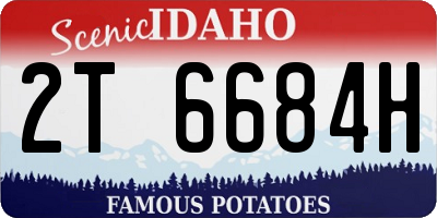ID license plate 2T6684H