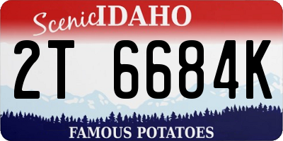 ID license plate 2T6684K