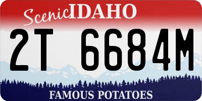 ID license plate 2T6684M