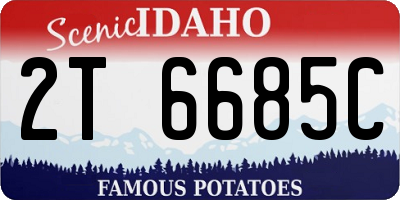 ID license plate 2T6685C
