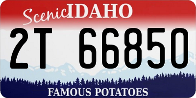 ID license plate 2T6685O