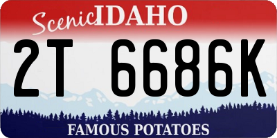ID license plate 2T6686K
