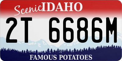 ID license plate 2T6686M