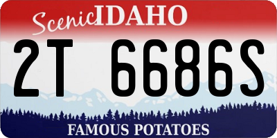 ID license plate 2T6686S
