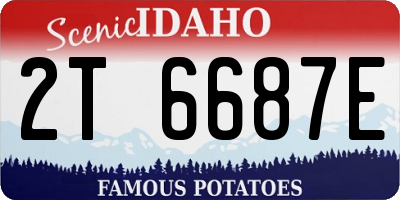 ID license plate 2T6687E