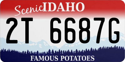ID license plate 2T6687G