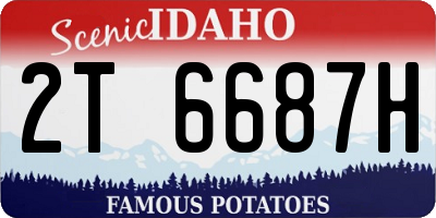 ID license plate 2T6687H