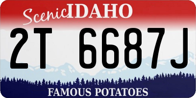 ID license plate 2T6687J