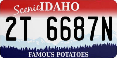 ID license plate 2T6687N