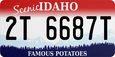 ID license plate 2T6687T