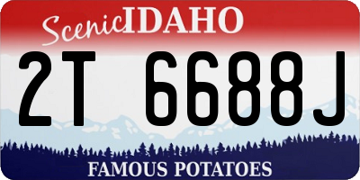 ID license plate 2T6688J