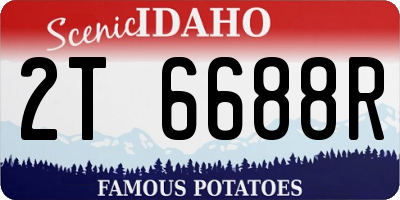 ID license plate 2T6688R