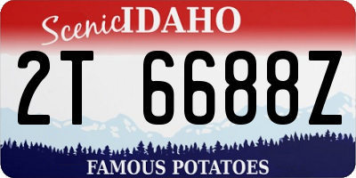 ID license plate 2T6688Z