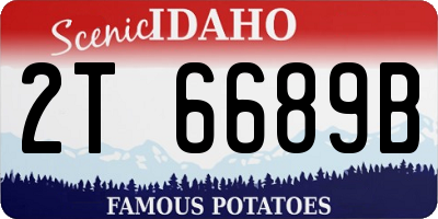 ID license plate 2T6689B