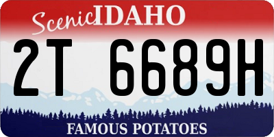 ID license plate 2T6689H