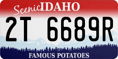 ID license plate 2T6689R