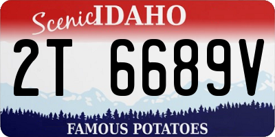 ID license plate 2T6689V