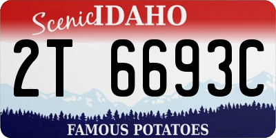 ID license plate 2T6693C