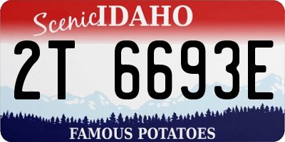 ID license plate 2T6693E