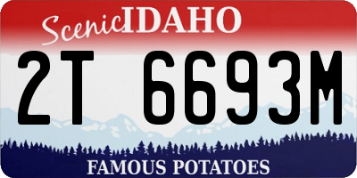 ID license plate 2T6693M