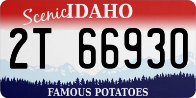 ID license plate 2T6693O
