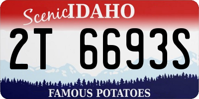 ID license plate 2T6693S