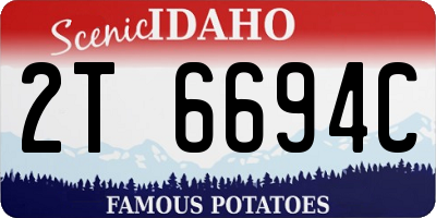 ID license plate 2T6694C