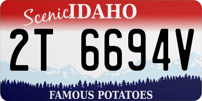 ID license plate 2T6694V