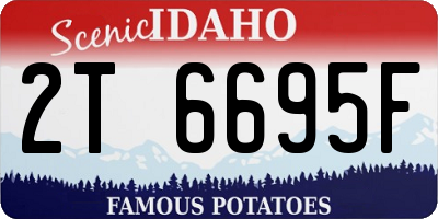 ID license plate 2T6695F