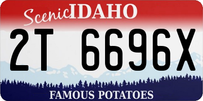 ID license plate 2T6696X